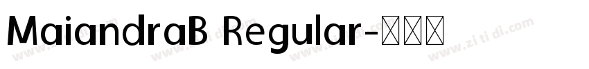 MaiandraB Regular字体转换